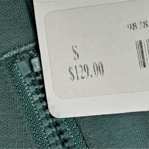 Athleta Small Tiffany Blue Work Out Moto Ribbed Jacket Zipper Front Zip Pockets - Picture 15 of 16